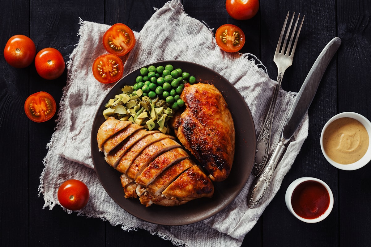 Préparation d'un repas protéiné